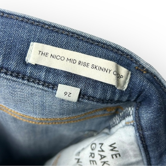 Denim Forum The Nico Mid Rise Skinny Crop in Medium Lagoon 26 - Picture 7 of 9